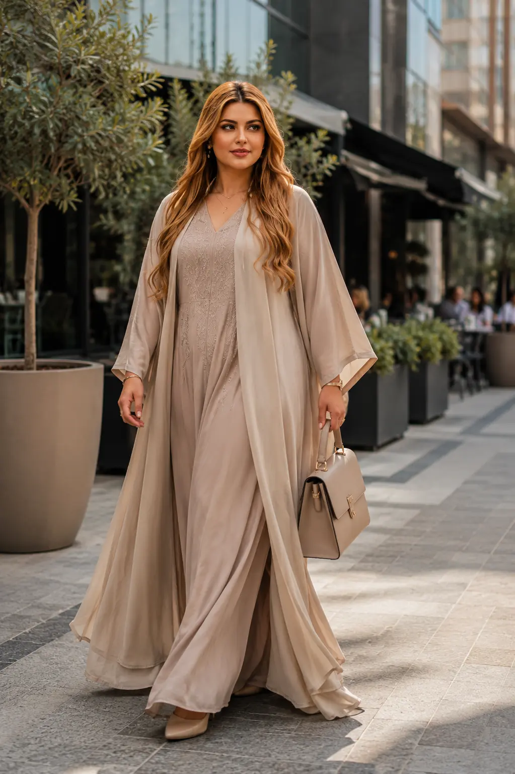 Elegant UAE woman wearing contemporary Dubai everyday fashion