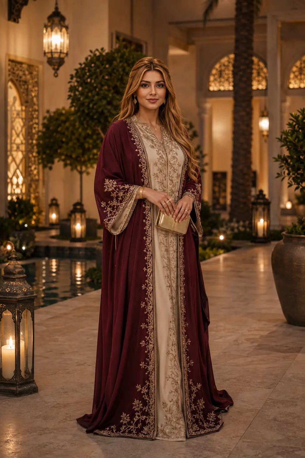 Elegant UAE woman wearing contemporary Ramadan and Eid fashion in Dubai