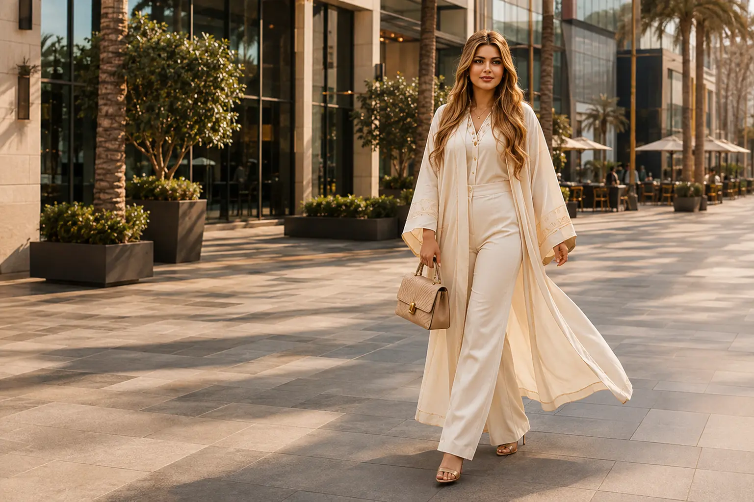 Woman wearing contemporary UAE fashion at City Walk Dubai