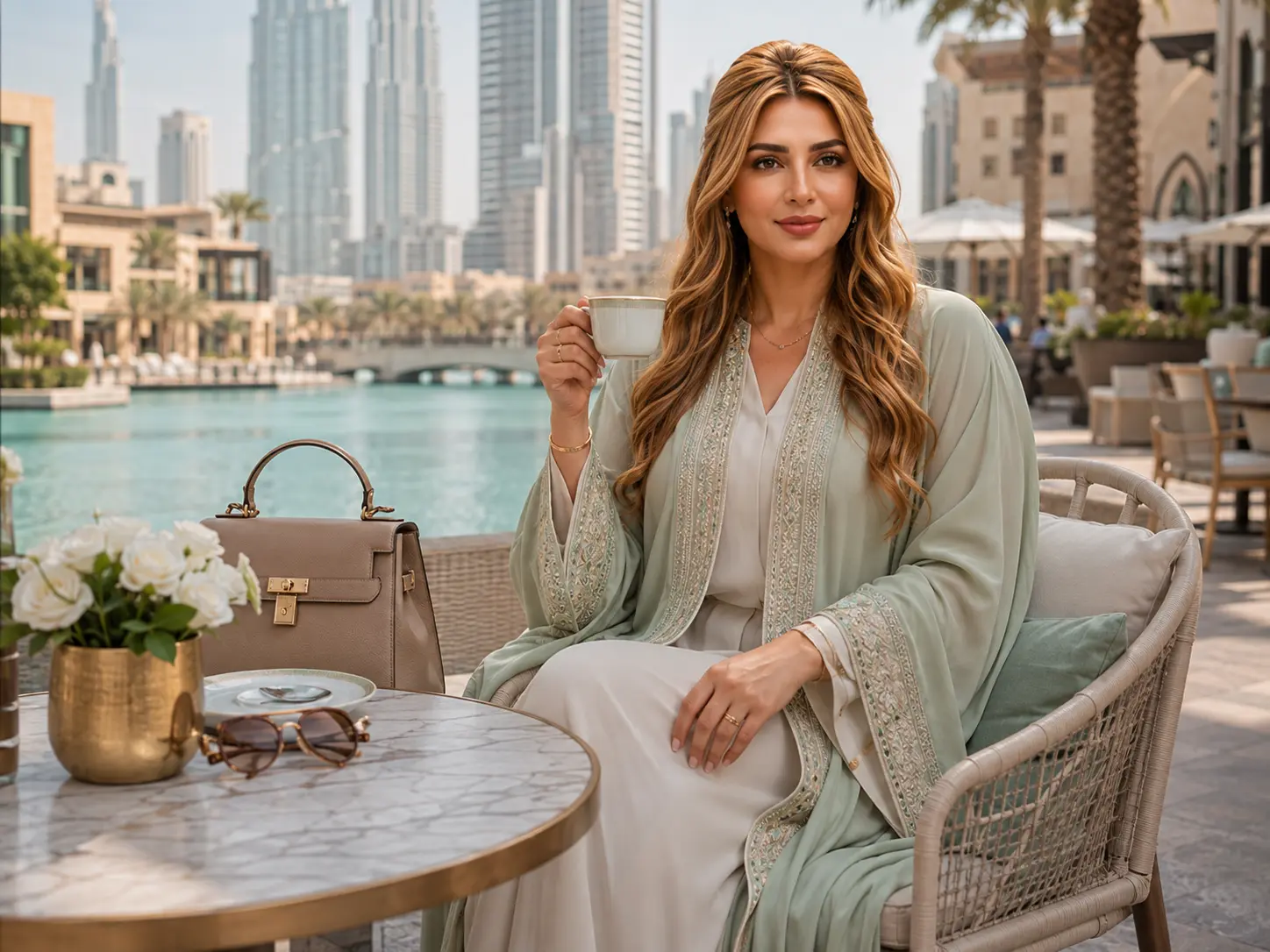 UAE fashion woman in contemporary Dubai fashion district