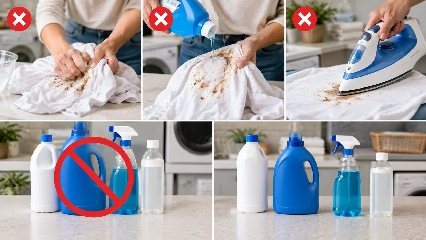 Common mistakes to avoid when removing stains from clothes