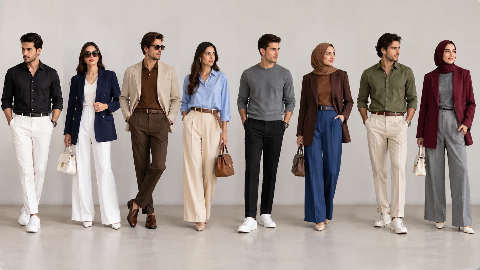 Examples of reliable color combinations for clothes
