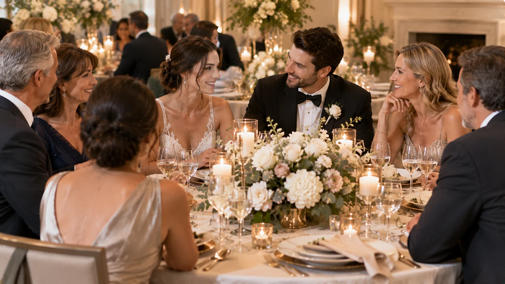 Intimate wedding reception with a small guest list