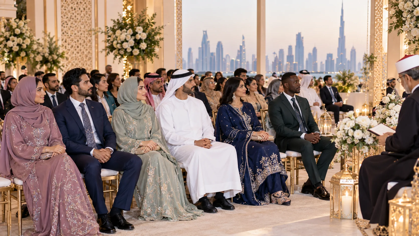 Modest wedding guest attire for religious and traditional weddings in Dubai